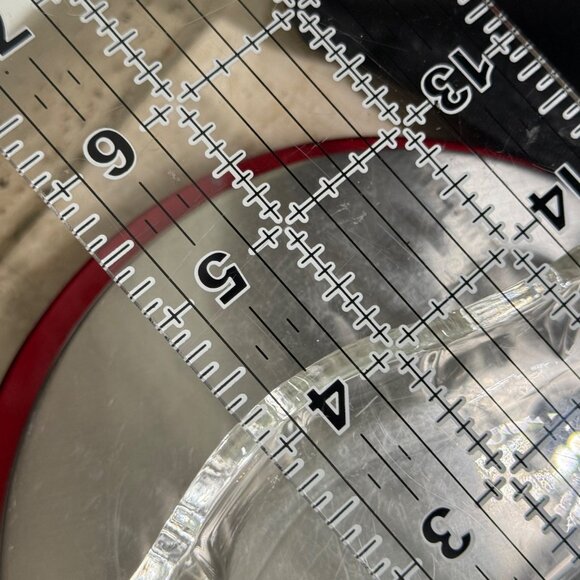 Vintage Elegant Divided Glass Tray With Etched Floral Design & Ornate Handles - Picture 7 of 8